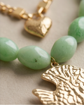 GOLD AND GREEN FISH NECKLACE
